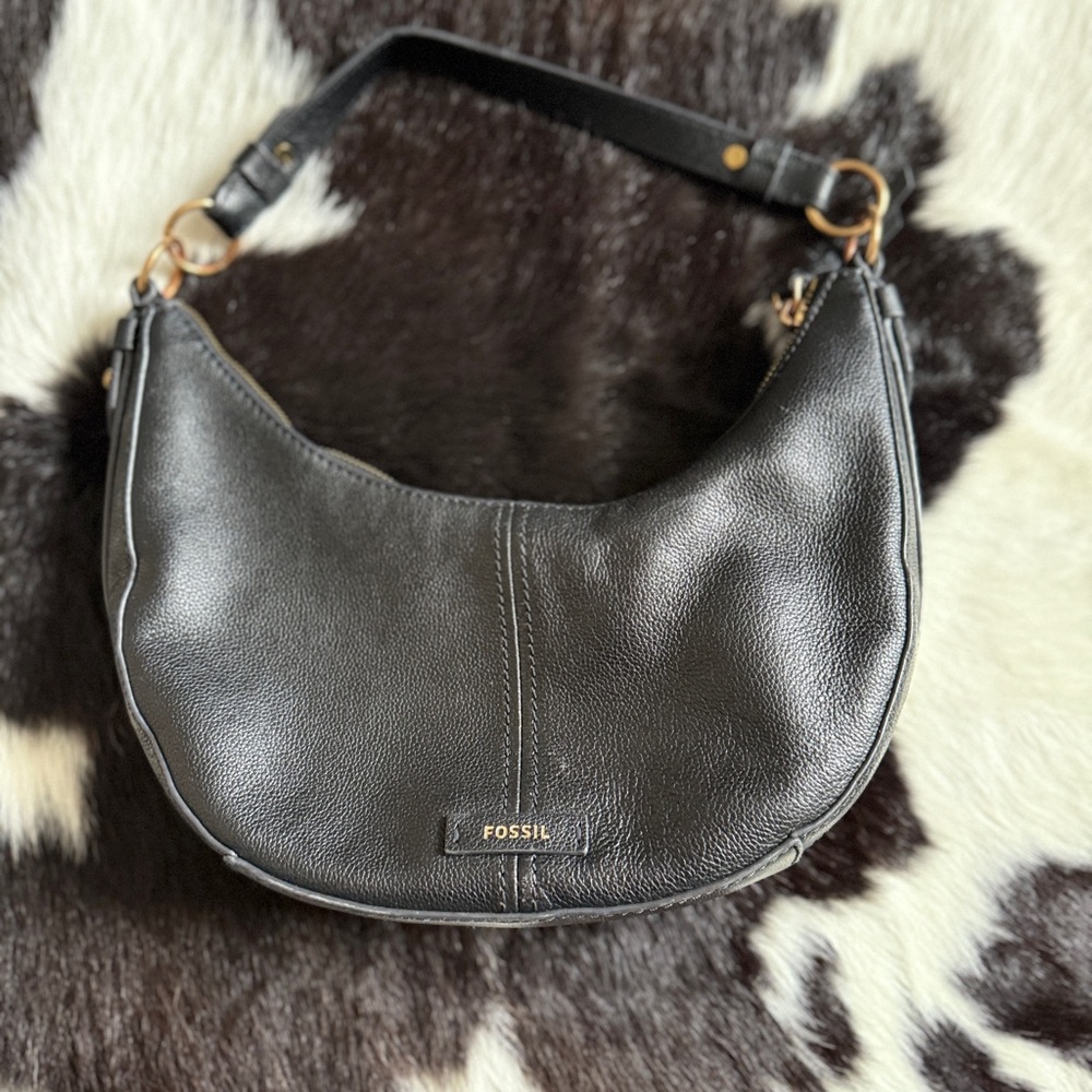 Fossil Black Leather Women's Bag